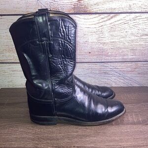 Womens Vintage Black Justin Boots Roper Size 6.5C (Wide)